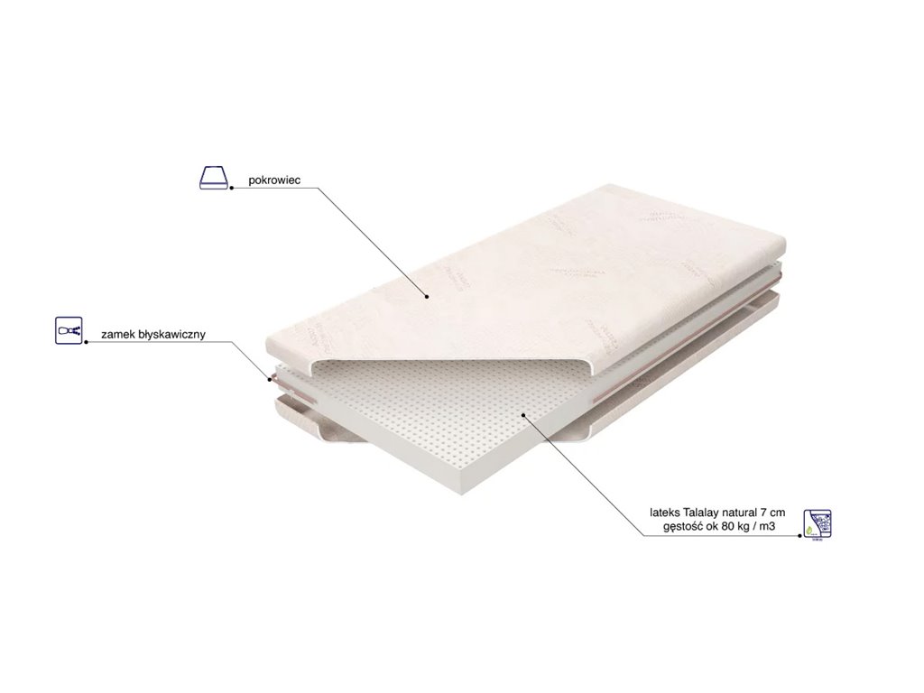 Materac dla niemowląt Baby Talalay Natural
