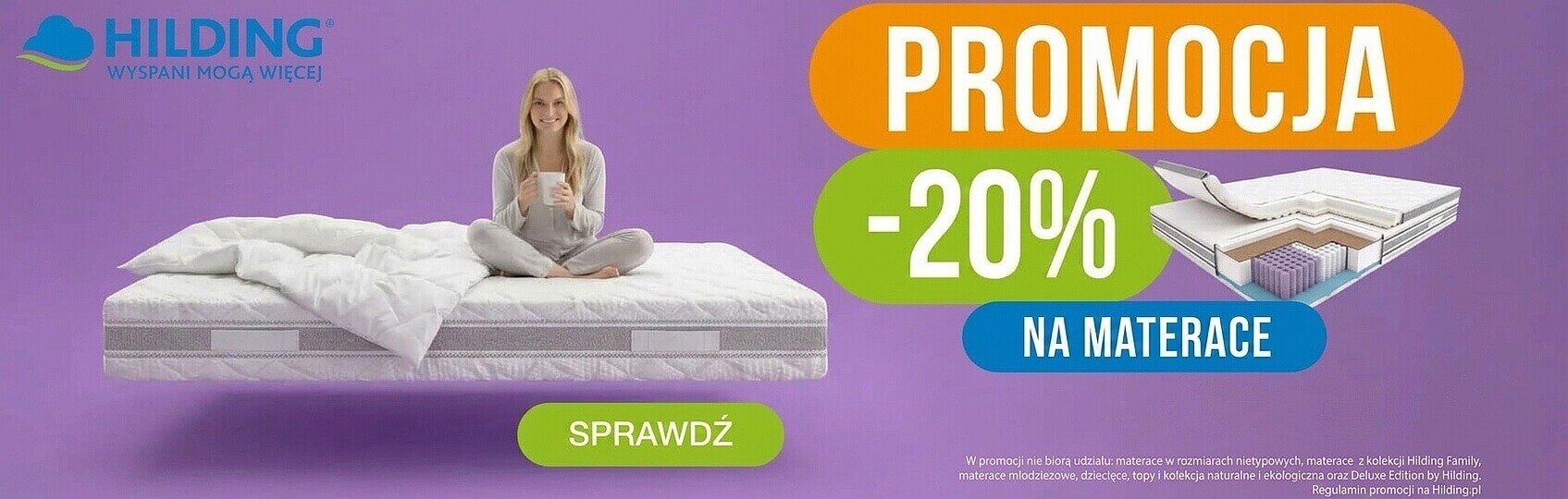 Promocja materace Hilding -20%